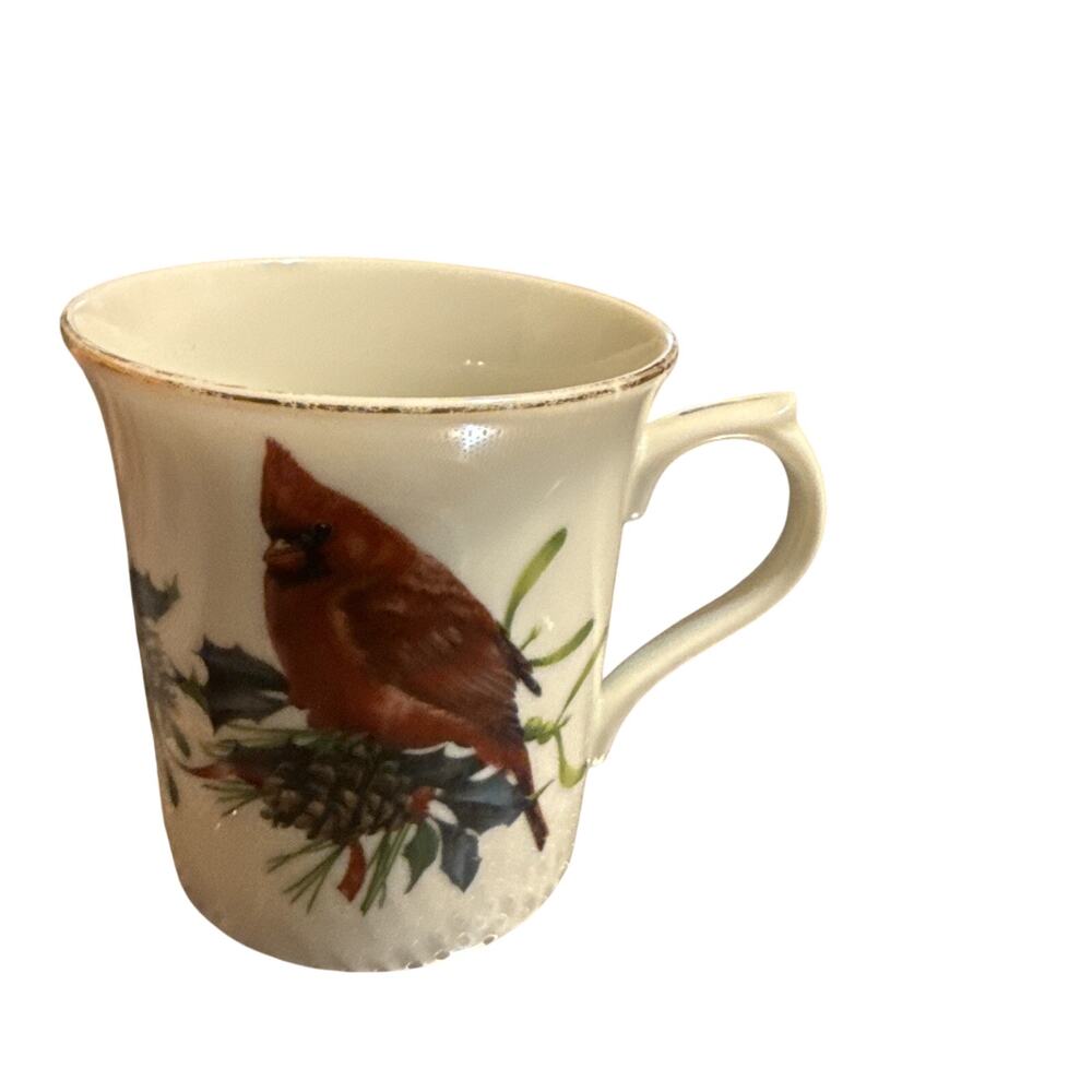 Lenox Winter Greetings Mug (cardinal) (made in Japan) Male & Female on each side